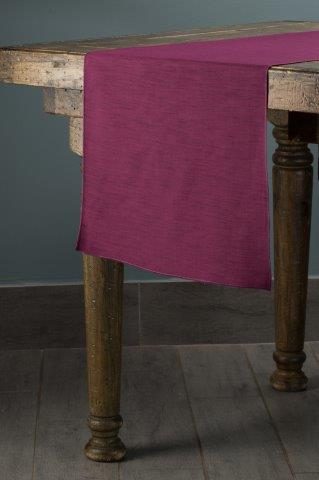 Shantung Plum table runner